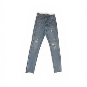 Light Blue Distressed Women's Jeans